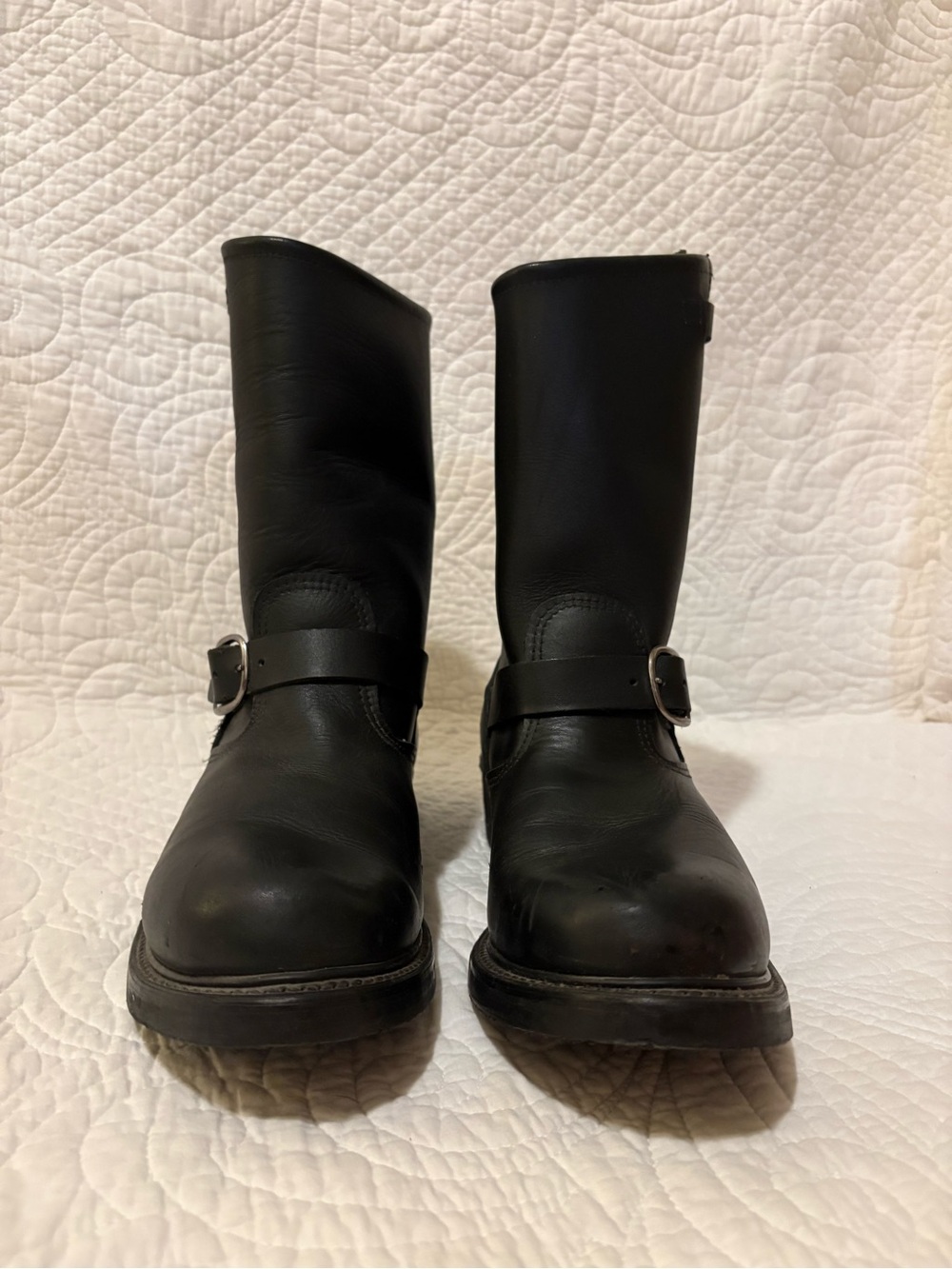 Men's Vintage “Tapper” Black Leather Engineer Boots